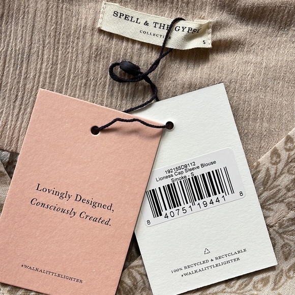 Spell Lioness Cap Sleeve Blouse - S - Picture 6 of 7